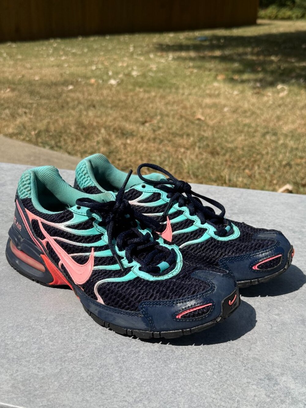 Nike Air Max Torch 4 Womens 10 Navy Pink Teal Y2K Retro Running Sneakers OG 4192